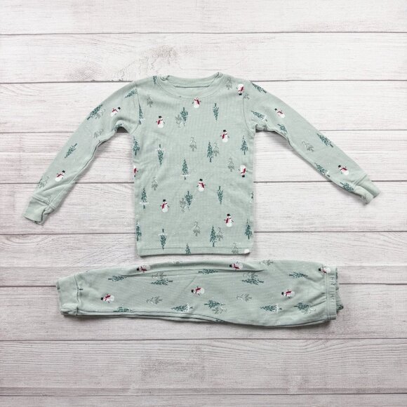 Carter's Other - Carter’s Holiday Christmas Snowman and Tree Print Waffle Pajamas